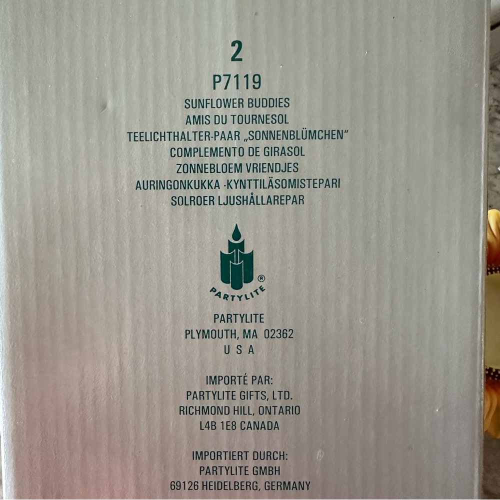 NEW PartyLite Sunflower Buddies Tea Light Candle Holders - Picture 12 of 12